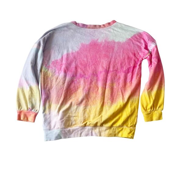 Anthropologie Daily Practice 'For Love' Pink Tie-Dye Sweatshirt Lounge MEDIUM - Picture 2 of 6
